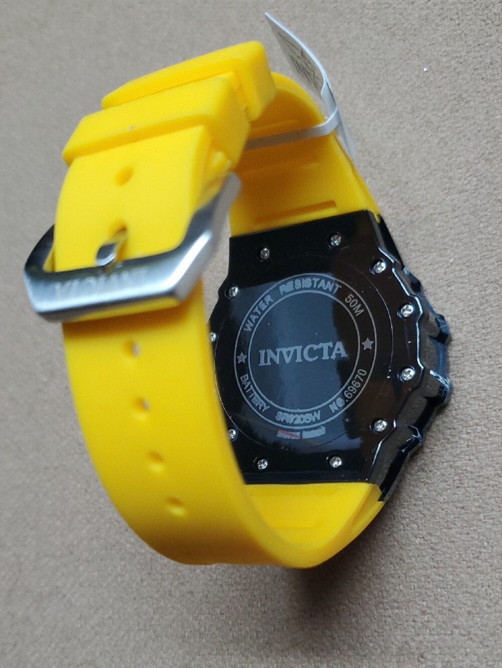 Invicta Yellow and Black Chronograph Watch with Multi-Subdial Dial - Picture 5 of 5